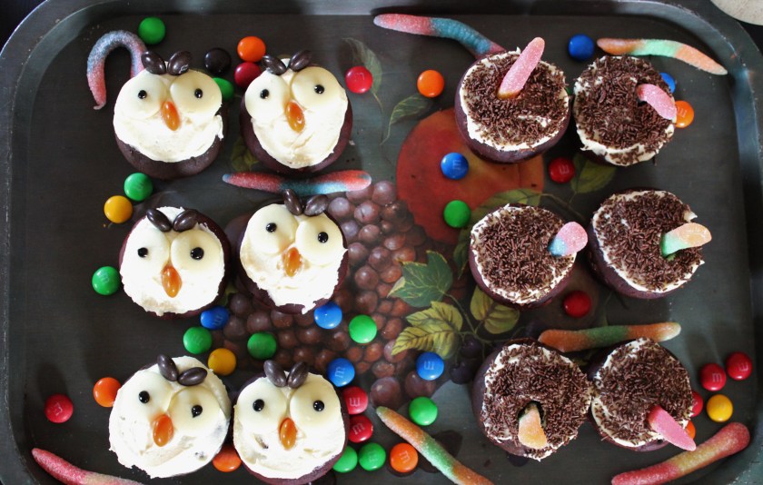 Angry Owl Cupcakes