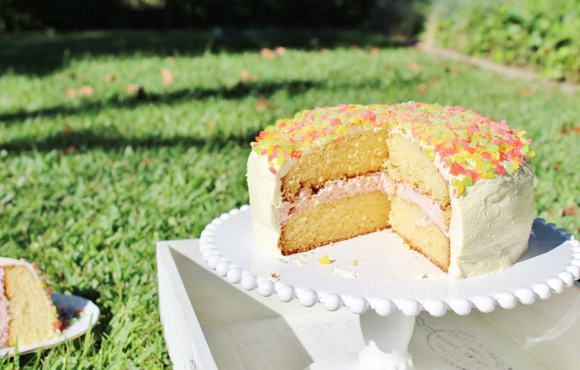 Champagne pop rocks cake and New Year’s Eve – Baking with Gab