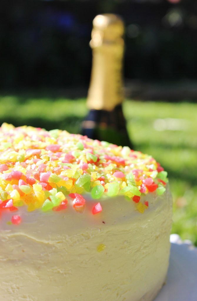 Champagne pop rocks cake and New Year’s Eve – Baking with Gab