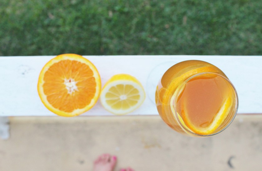 earl grey gin cocktail above