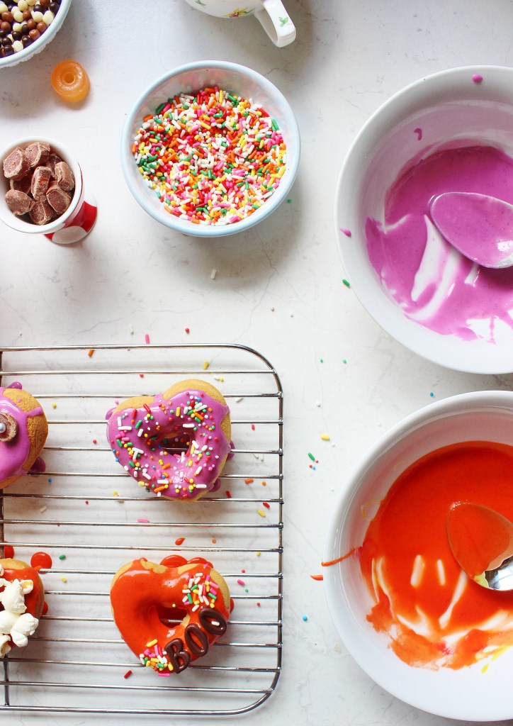 halloween doughnuts put together